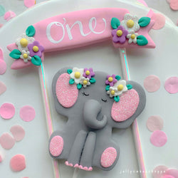ELEPHANT CAKE TOPPER FOR GIRL - view 4