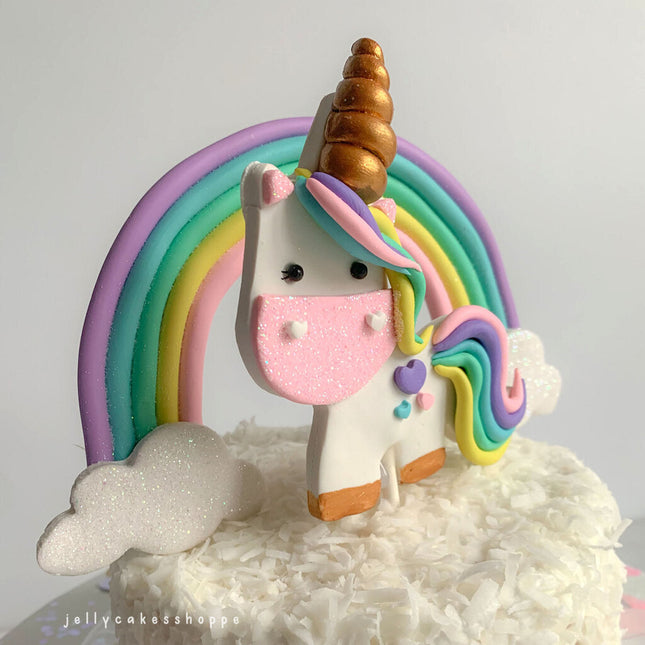 RAINBOW & UNICORN CAKE TOPPER SET