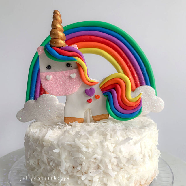 RAINBOW & UNICORN CAKE TOPPER SET