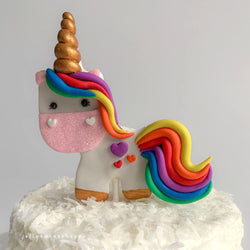 RAINBOW & UNICORN CAKE TOPPER SET - view 3