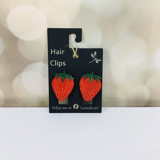 Hair Clips Strawberry