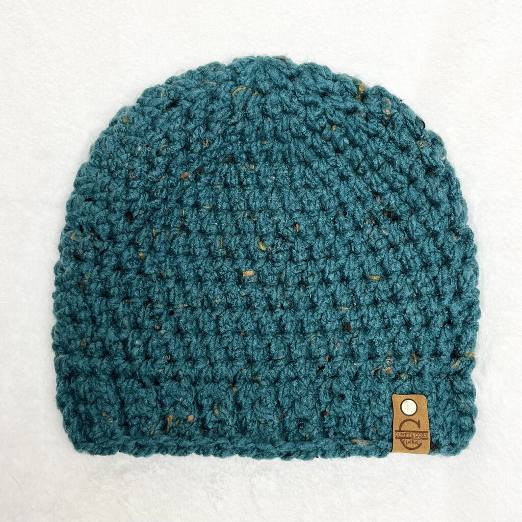 Beanie Hat - Tweed Teal