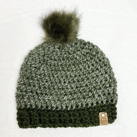 Pom Pom Hat - Forest Heather