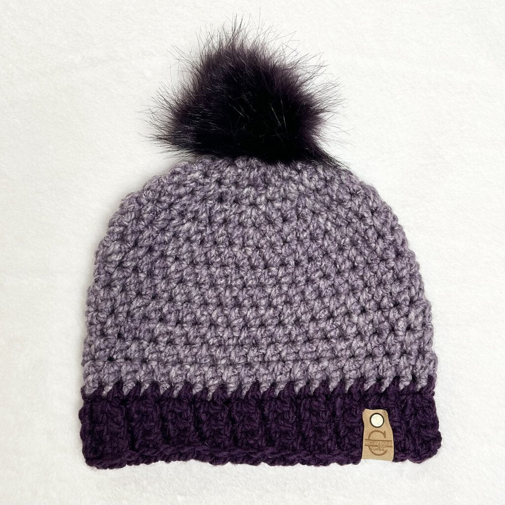 Pom Pom Hat - Orchid Heather