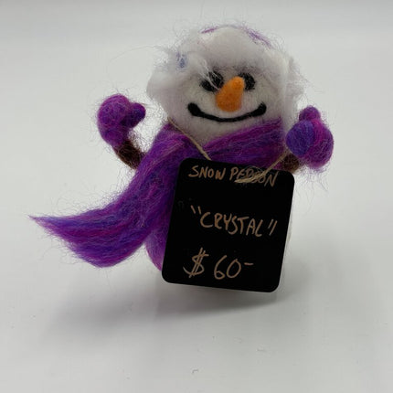 NEEDLE FELTED SNOWPERSON "CRYSTAL"