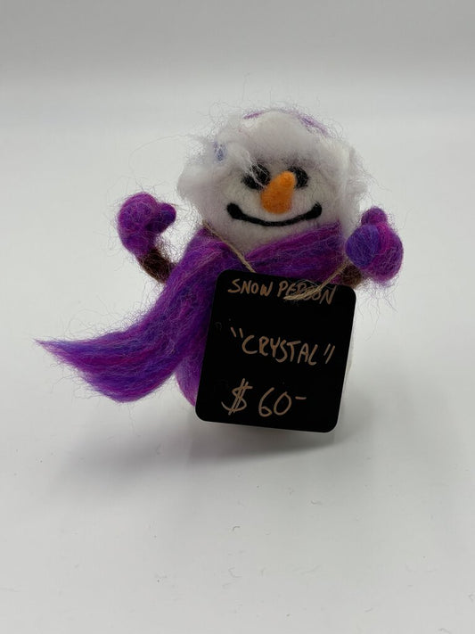 NEEDLE FELTED SNOWPERSON "CRYSTAL"