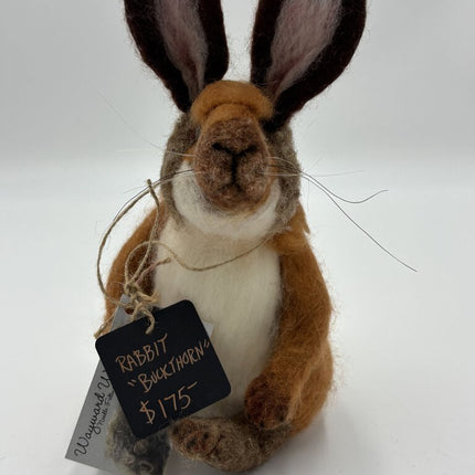 NEEDLE FELTED XL BUNNY "BUCKTHORN"