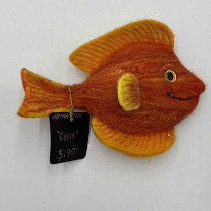 NEEDLE FELTED ORANGE FISH CELIA