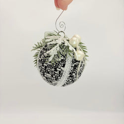 Tweed Black and white Christmas Ornament - view 1