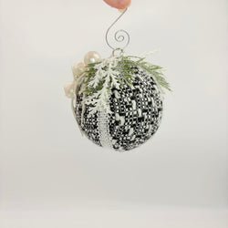 Tweed Black and white Christmas Ornament - view 2