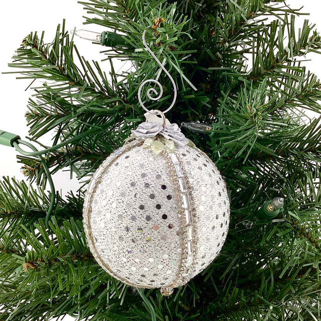Silver Shimmer Christmas Ornament