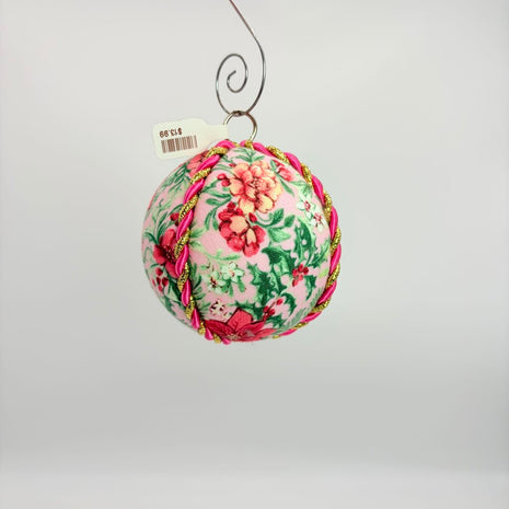 pink poinsettia Christmas Ornament