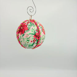 pink poinsettia Christmas Ornament - view 3