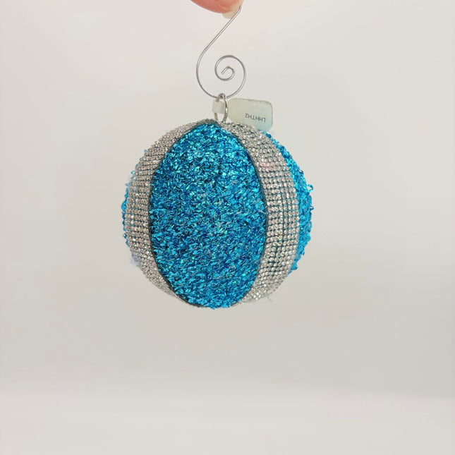 Teal sparkle Christmas Ornament
