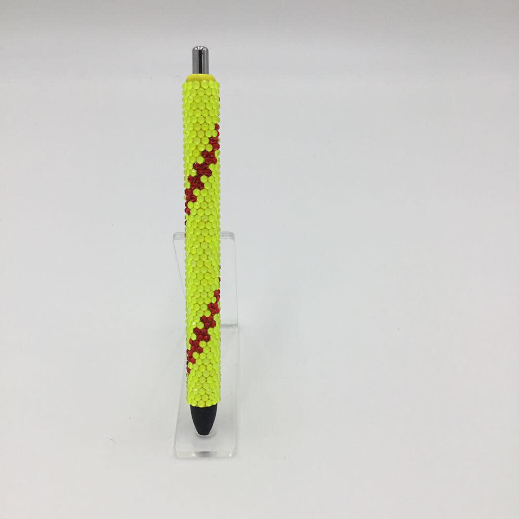 Softball Full Rhinestone Pen