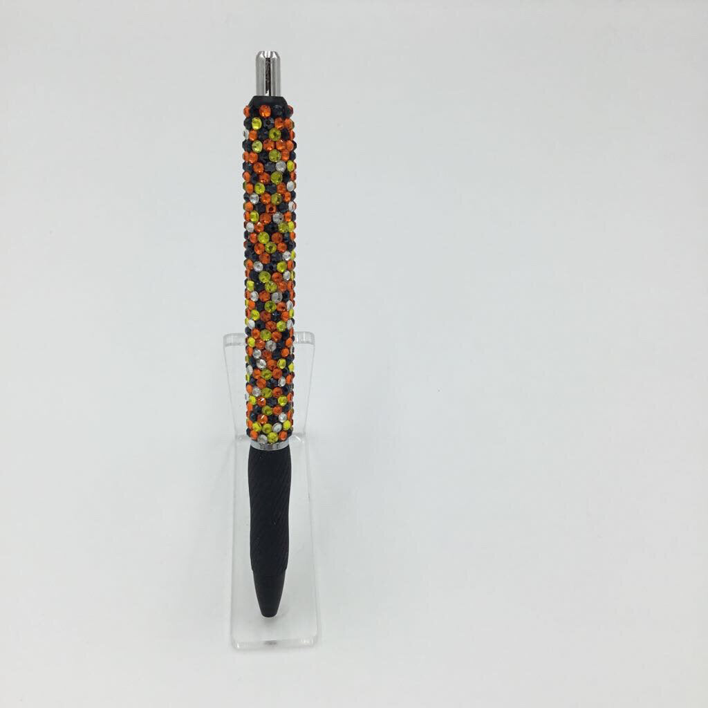 Monarch Butterfly Mix Grip Rhinestone Pen