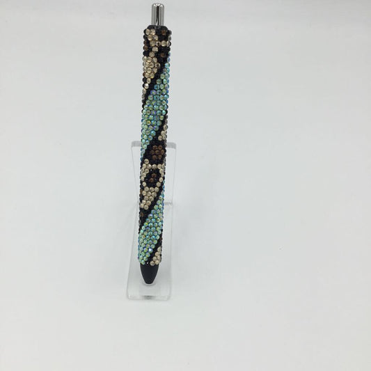 Peridot AB Leopard Swirl Full Rhinestone Pen