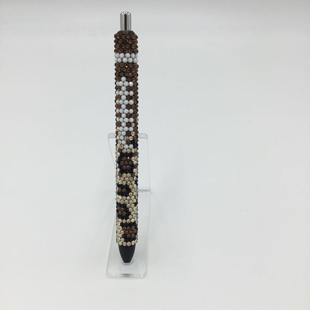 Football Leopard Print Full Rhinestone Pen