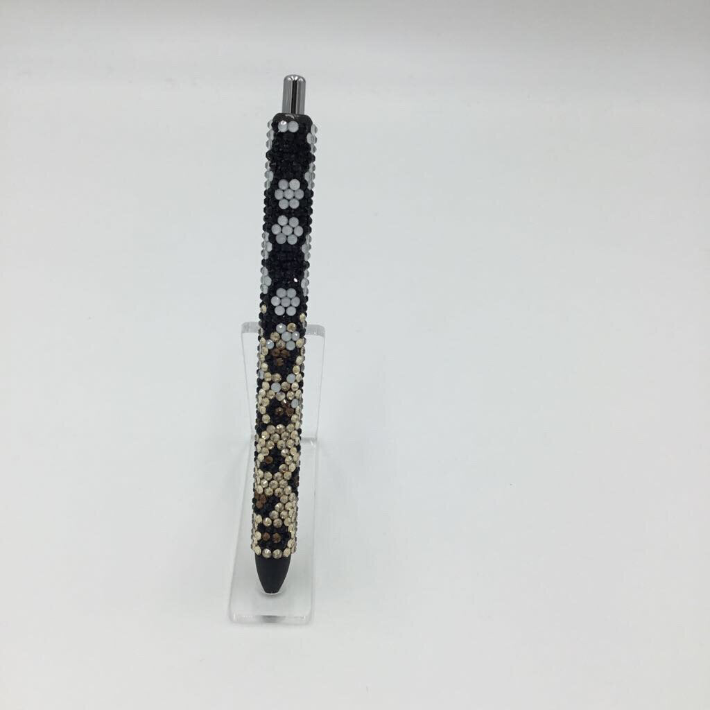 Soccer Leopard Print Full Rhinestone Pen