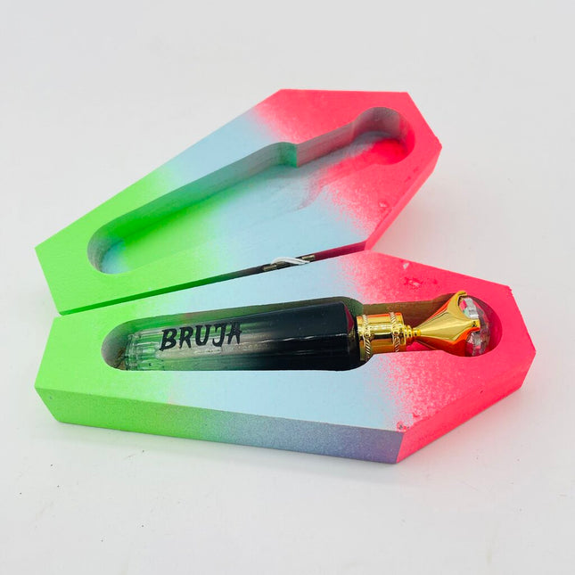Bruja lipgloss ( coffin case) rainbow glitter