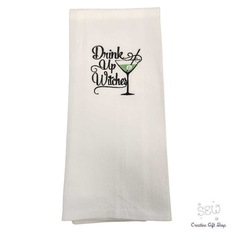 Drink up witches Embroidered Towel