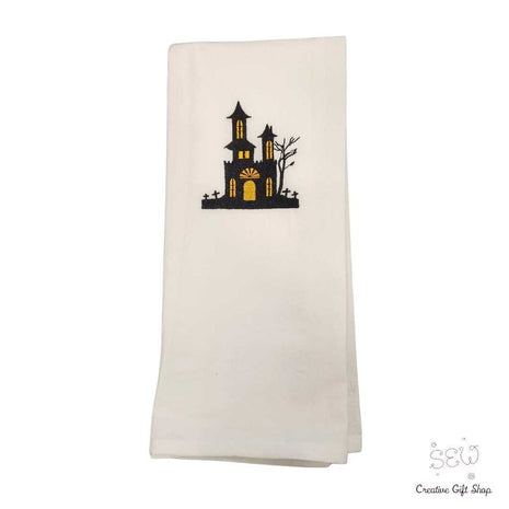 Haunted House Embroidered Towel