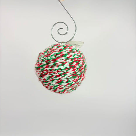 mini ornament crocheted red white and green