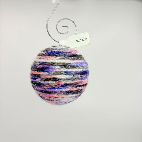mini ornament crocheted purple sparkle galaxy