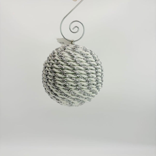 mini ornament silver and white