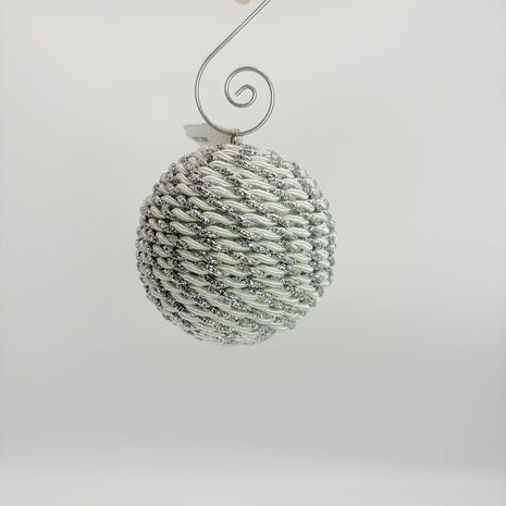 mini ornament silver and white