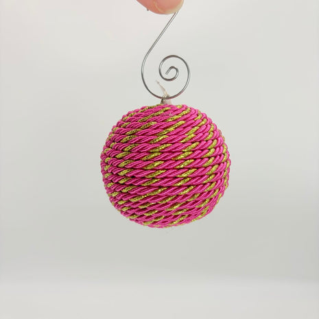 mini ornament pink and gold