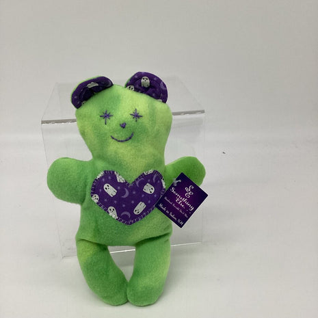 Teddy bear lime/ purple ghost