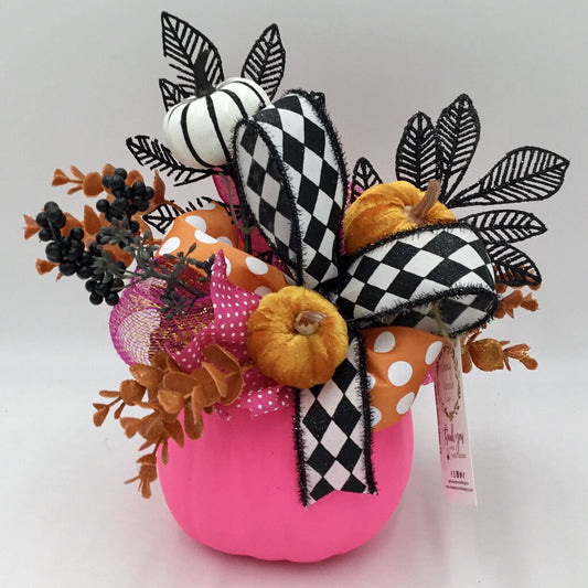 Pumpkin, Pink Orange & Black