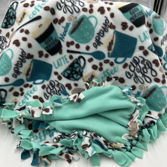 Fleece blanket coffee w/Tourq.