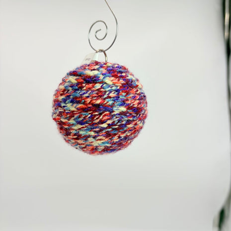 Shatterproof Christmas ornament crochet fall colors
