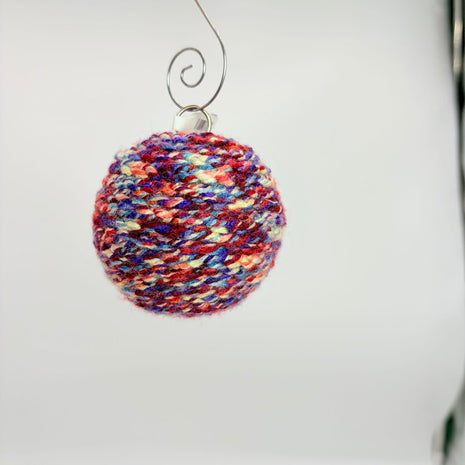 Shatterproof Christmas ornament crochet fall colors