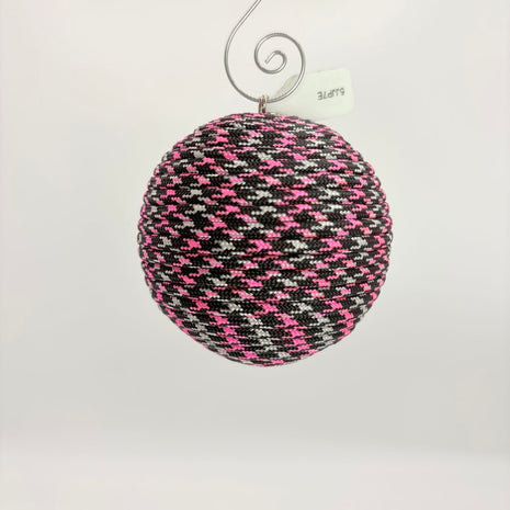 Shatterproof Christmas ornament neon pink paracord