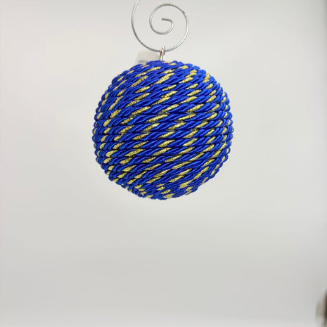 Shatterproof Christmas ornament dark blue and gold