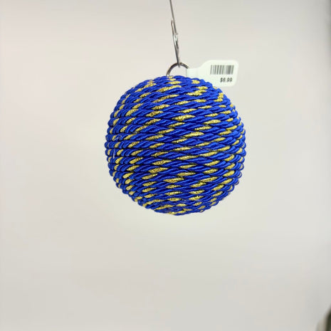 Shatterproof Christmas ornament dark blue and gold