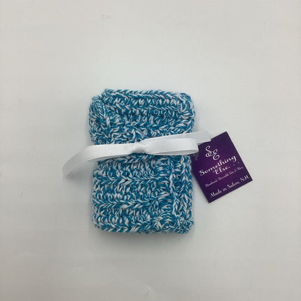 Cotton Dishcloth Blue/white