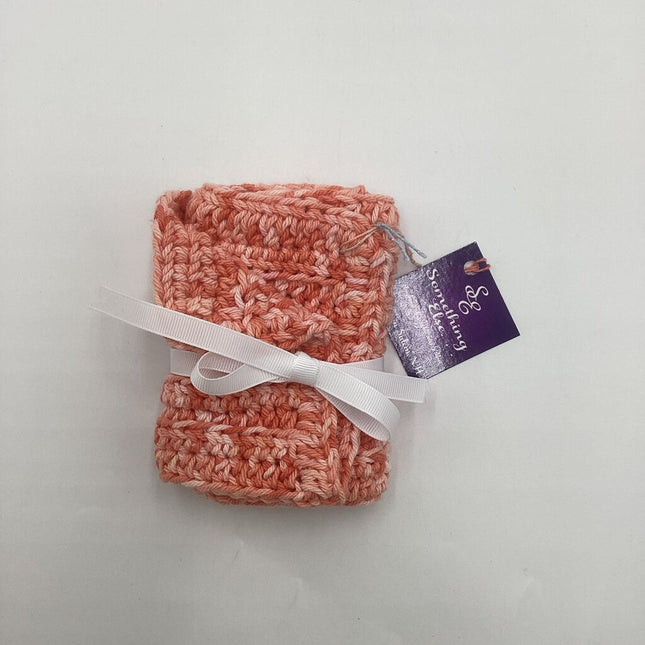 Cotton dishcloths Coral/white