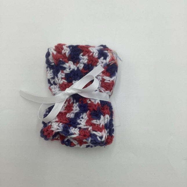 Cotton dishcloth R/W/B