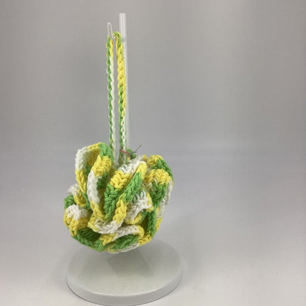 Cotton loofah green,yellow, wh.