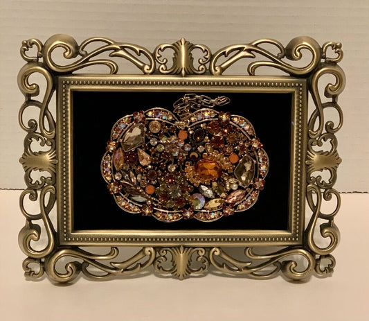 SPARKLING PUMPKIN 4 x 6 heavy decorative frame