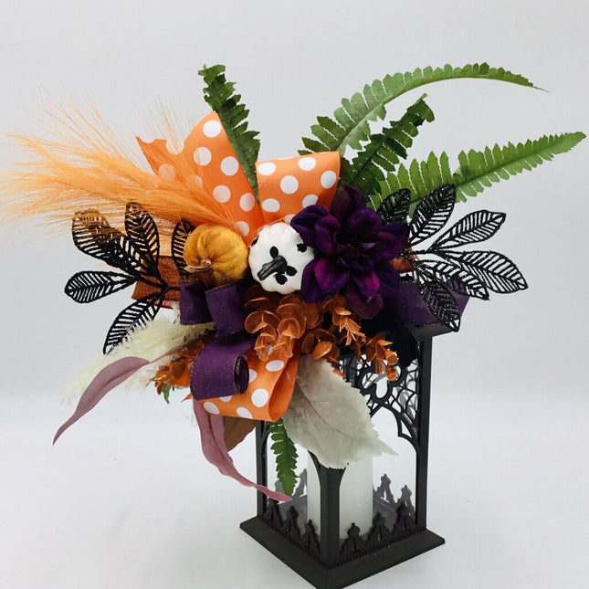 Halloween Lantern with Purple and Orange