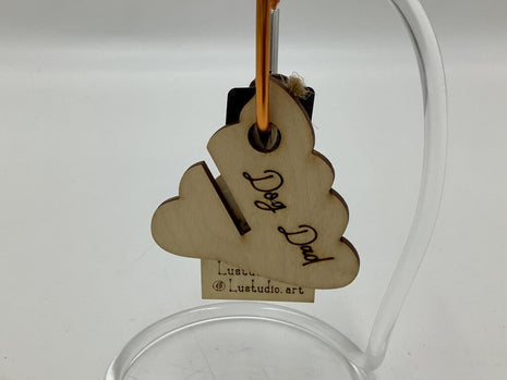 Dog Poop Bag Holder - Poop Emoji shape "Dog Dad"