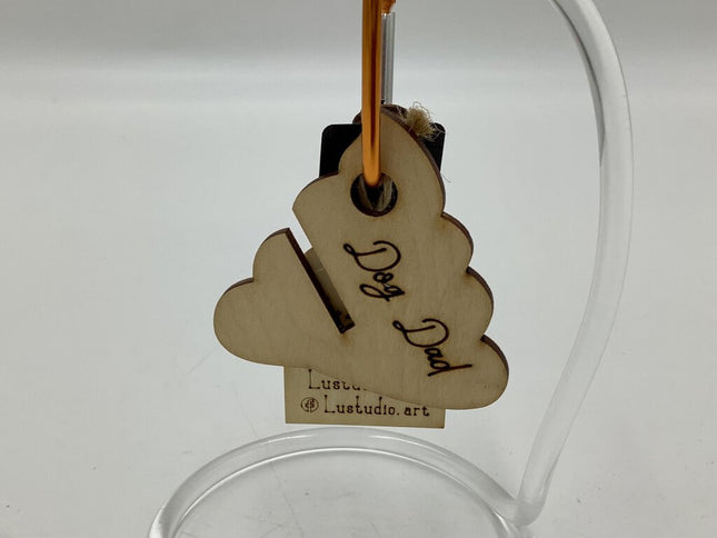 Dog Poop Bag Holder - Poop Emoji shape "Dog Dad"