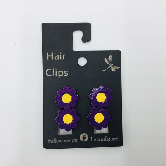 Hair Clip - 2 Flowers