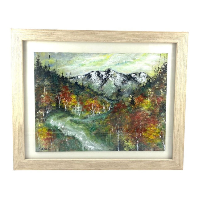 Acrylic Hand Painted Canvas in Frame.