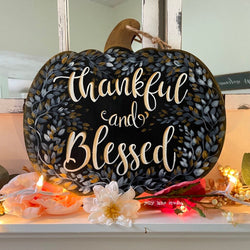 THANKFUL & BLESSED pumpkin - view 3
